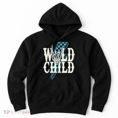 Wild Child Rock And Roll Lightning Bolt Hoodie