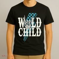 Wild Child Rock And Roll Lightning Bolt T-Shirt thumb 3
