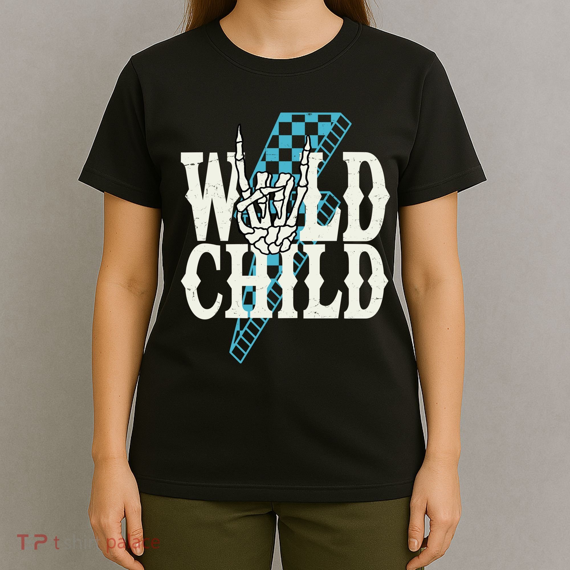 Wild Child Rock And Roll Lightning Bolt T-Shirt
