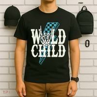 Wild Child Rock And Roll Lightning Bolt T-Shirt thumb 6