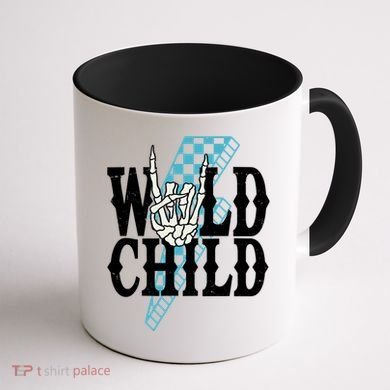 Wild Child Rock And Roll Lightning Bolt Coffee Mug back