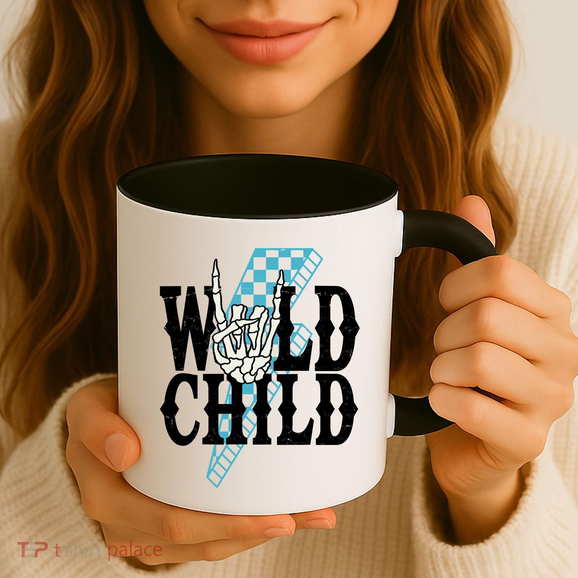 Wild Child Rock And Roll Lightning Bolt Coffee Mug