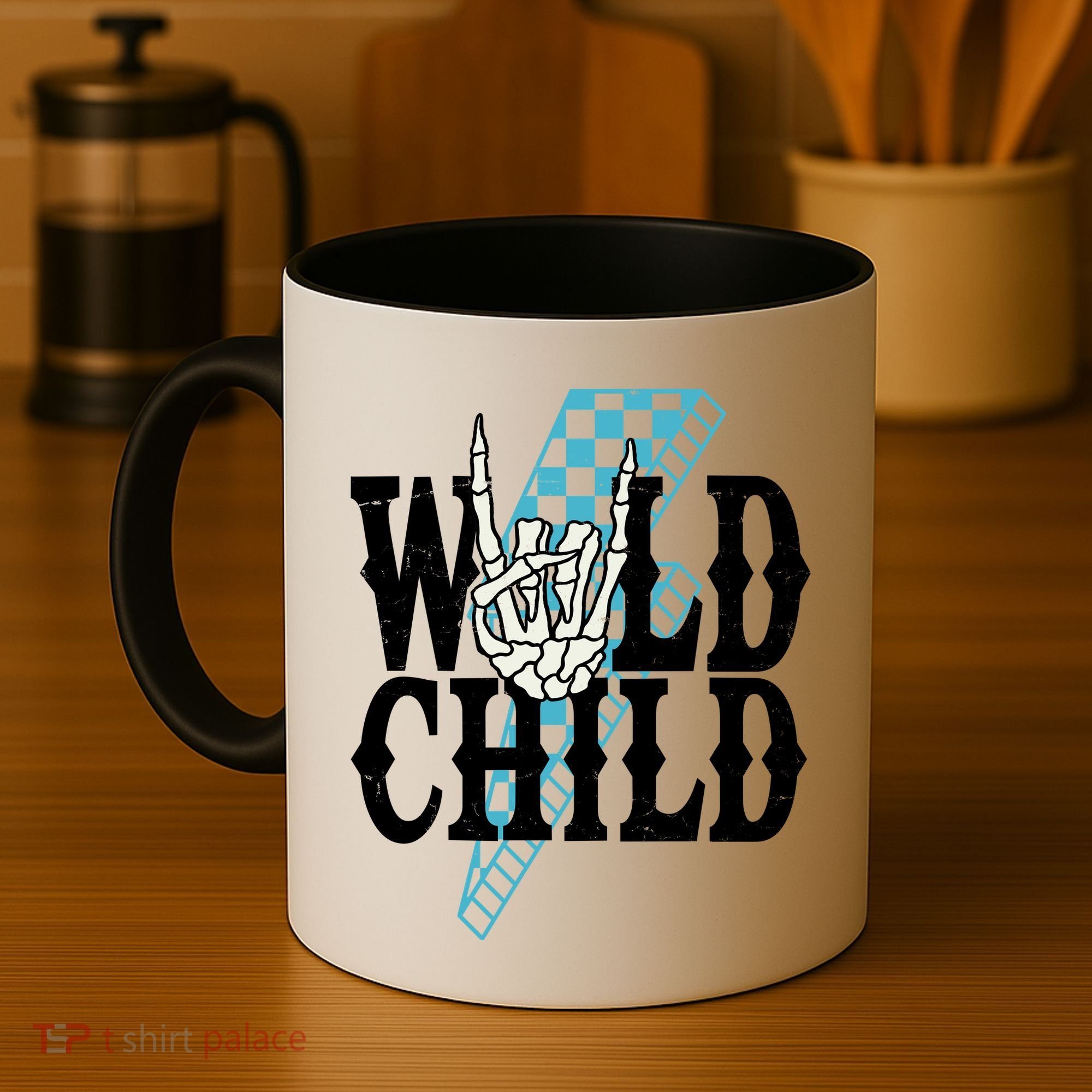 Wild Child Rock And Roll Lightning Bolt Coffee Mug
