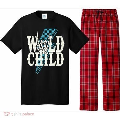 Wild Child Rock And Roll Lightning Bolt Pajama Set