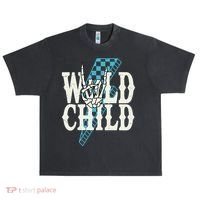 Wild Child Rock And Roll Lightning Bolt Urban Oversized Heavyweight T-Shirt thumb 0