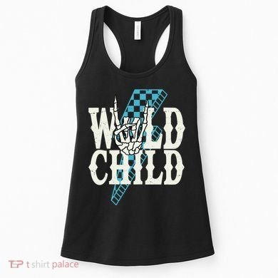 Wild Child Rock And Roll Lightning Bolt Women's Tank Top