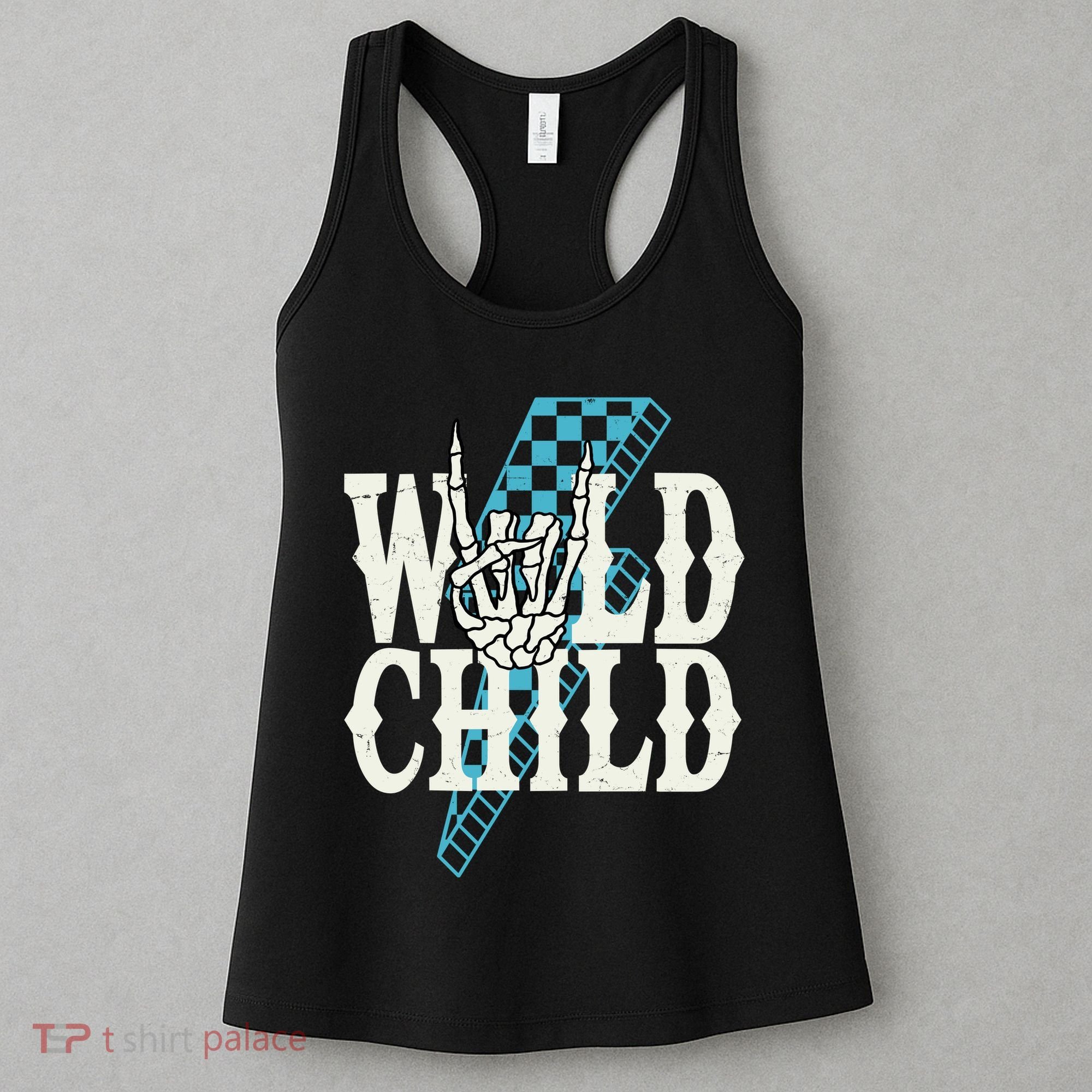 Wild Child Rock And Roll Lightning Bolt Women's Tank Top