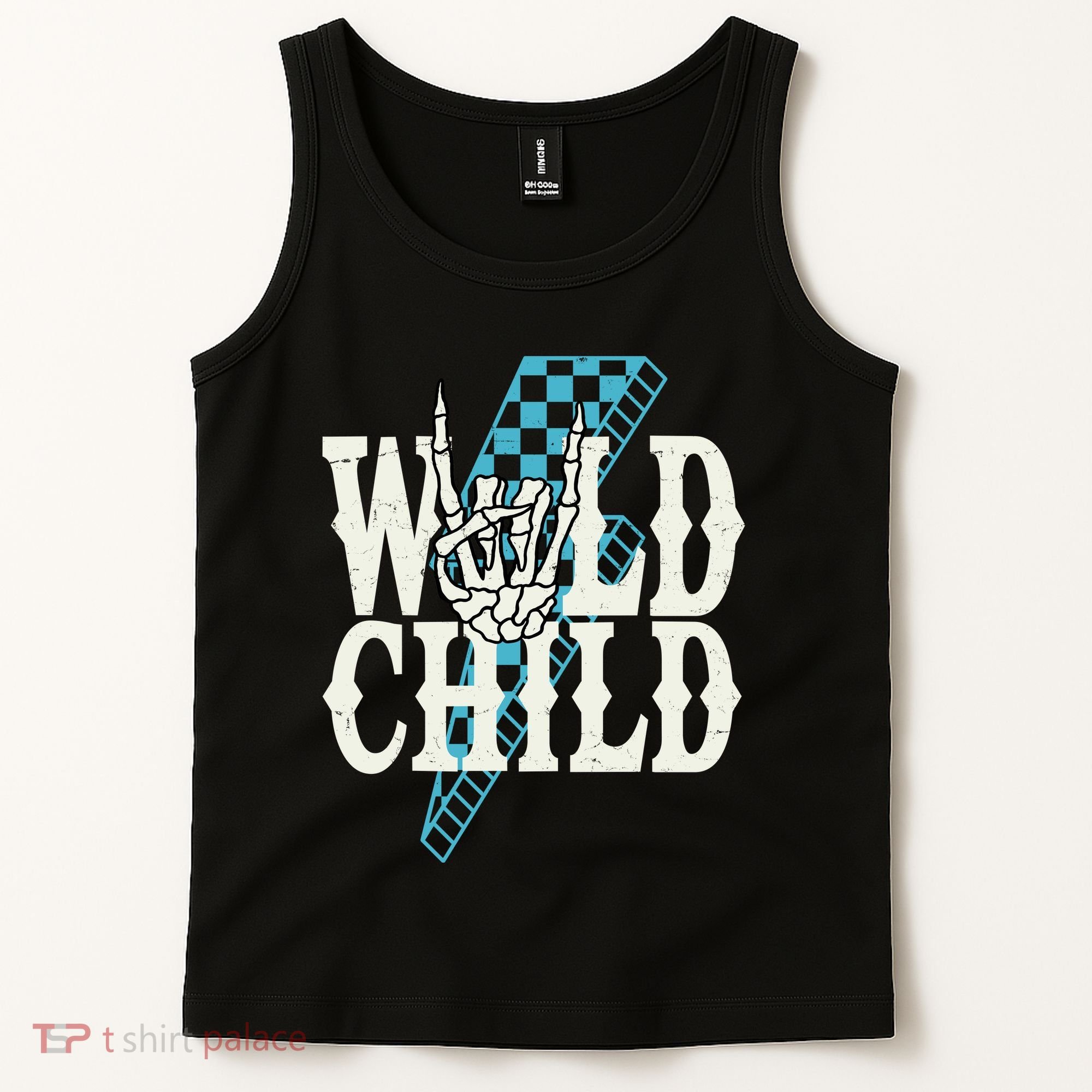 Wild Child Rock And Roll Lightning Bolt Tank Top