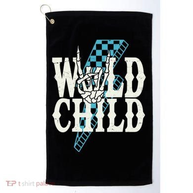 Wild Child Rock And Roll Lightning Bolt Golf Towel