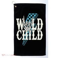 Wild Child Rock And Roll Lightning Bolt Golf Towel thumb 0