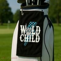 Wild Child Rock And Roll Lightning Bolt Golf Towel thumb 2