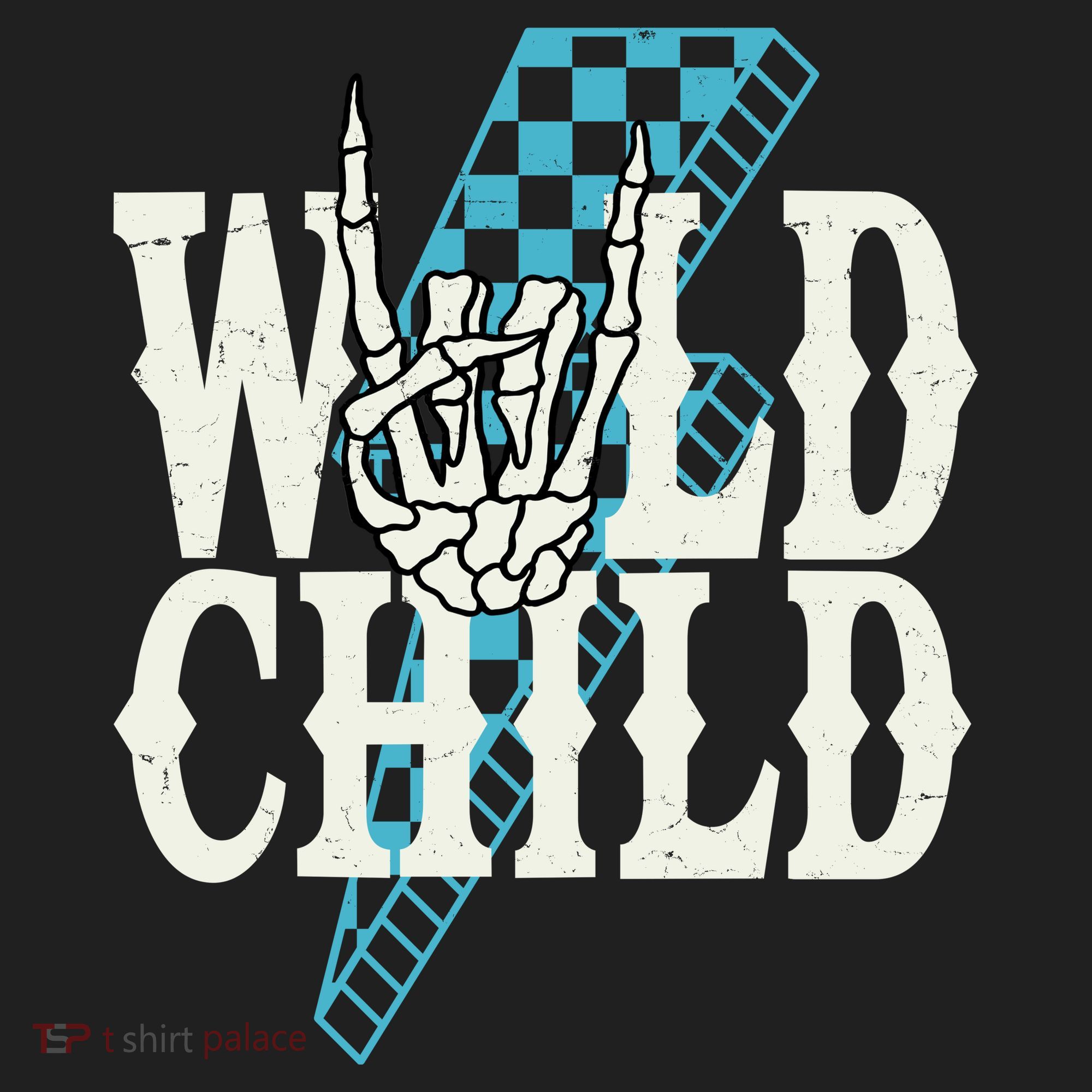 Wild Child Rock And Roll Lightning Bolt Golf Towel
