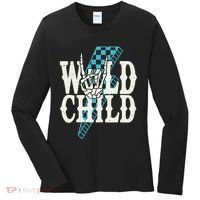 Wild Child Rock And Roll Lightning Bolt Women's Long Sleeve Shirt thumb 0