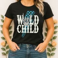 Wild Child Rock And Roll Lightning Bolt Women's T-Shirt thumb 2