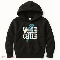 Wild Child Rock And Roll Lightning Bolt Kids Hoodie thumb 0