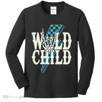 Wild Child Rock And Roll Lightning Bolt Kids Long Sleeve Shirt thumb 0