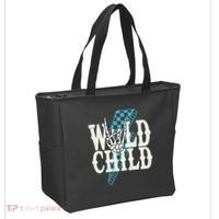 Wild Child Rock And Roll Lightning Bolt Tote Bag thumb 2
