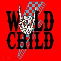 Wild Child Rock And Roll Lightning Bolt Santa Hat thumb 1