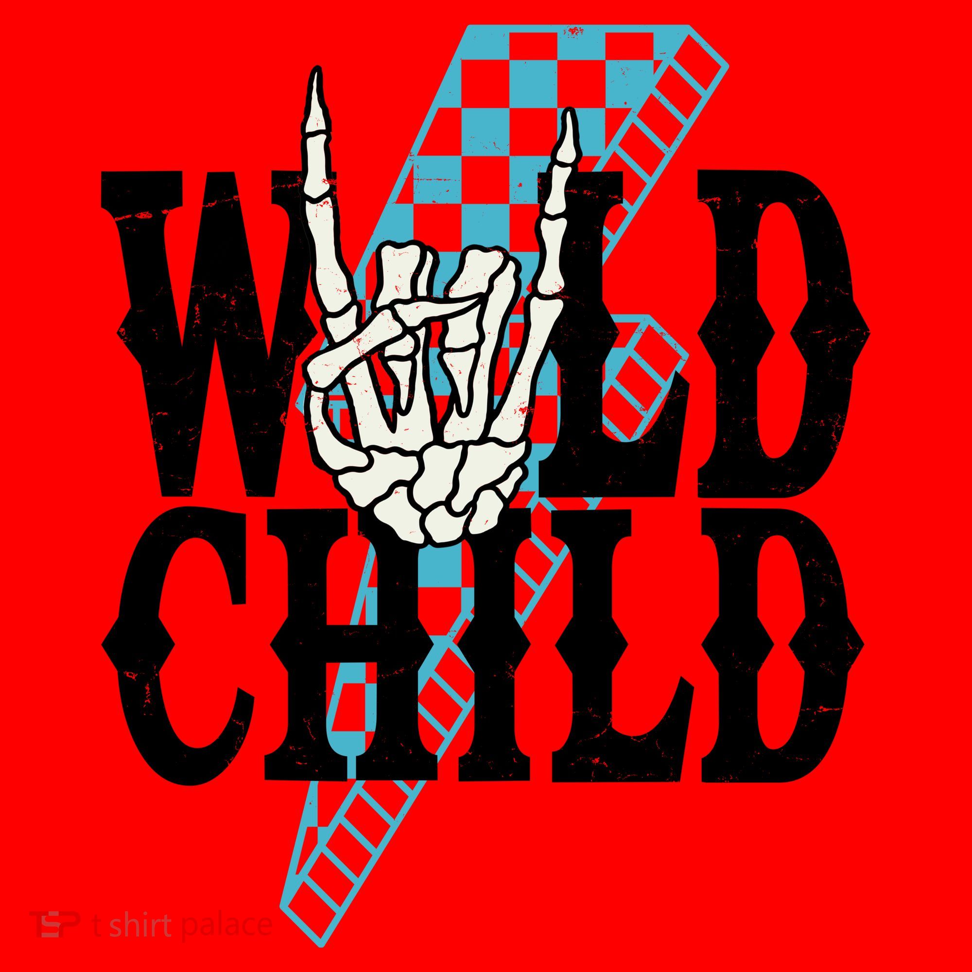 Wild Child Rock And Roll Lightning Bolt Santa Hat