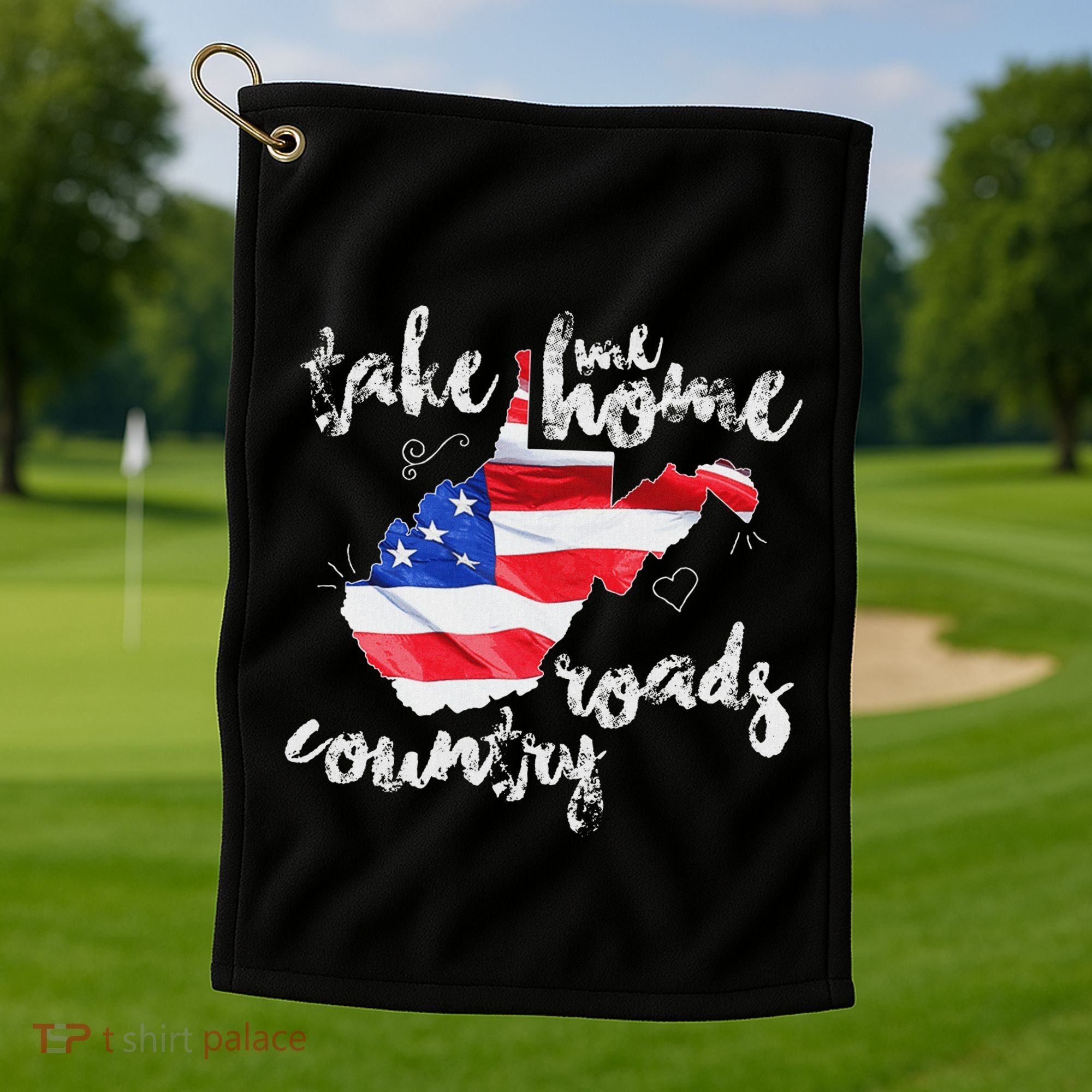 Wv Country Roads West Virginia Golf Towel