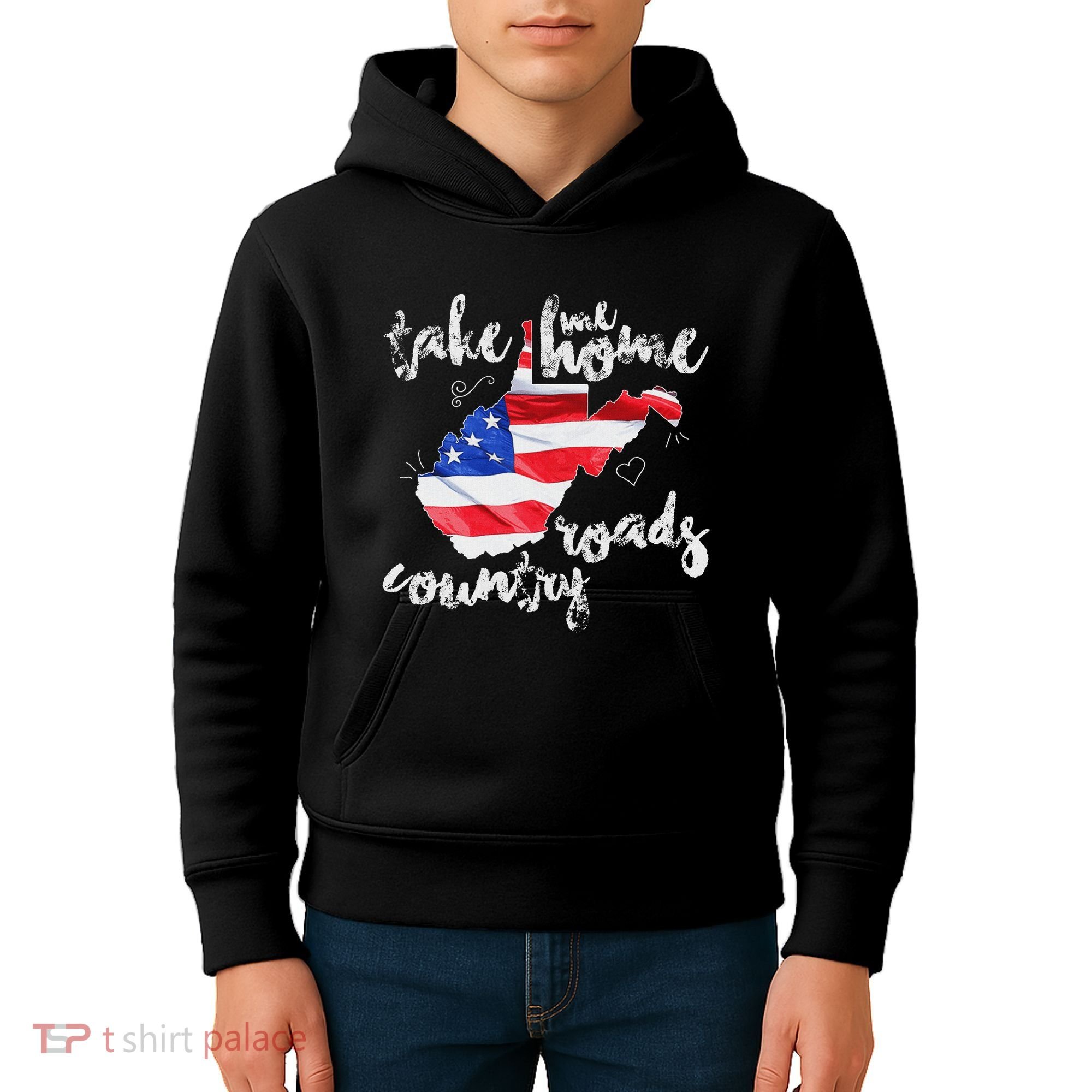 Wv Country Roads West Virginia Kids Hoodie