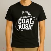 Wv Coal Rush With State And Miner Hard Hat T-Shirt thumb 3