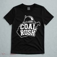 Wv Coal Rush With State And Miner Hard Hat T-Shirt thumb 5