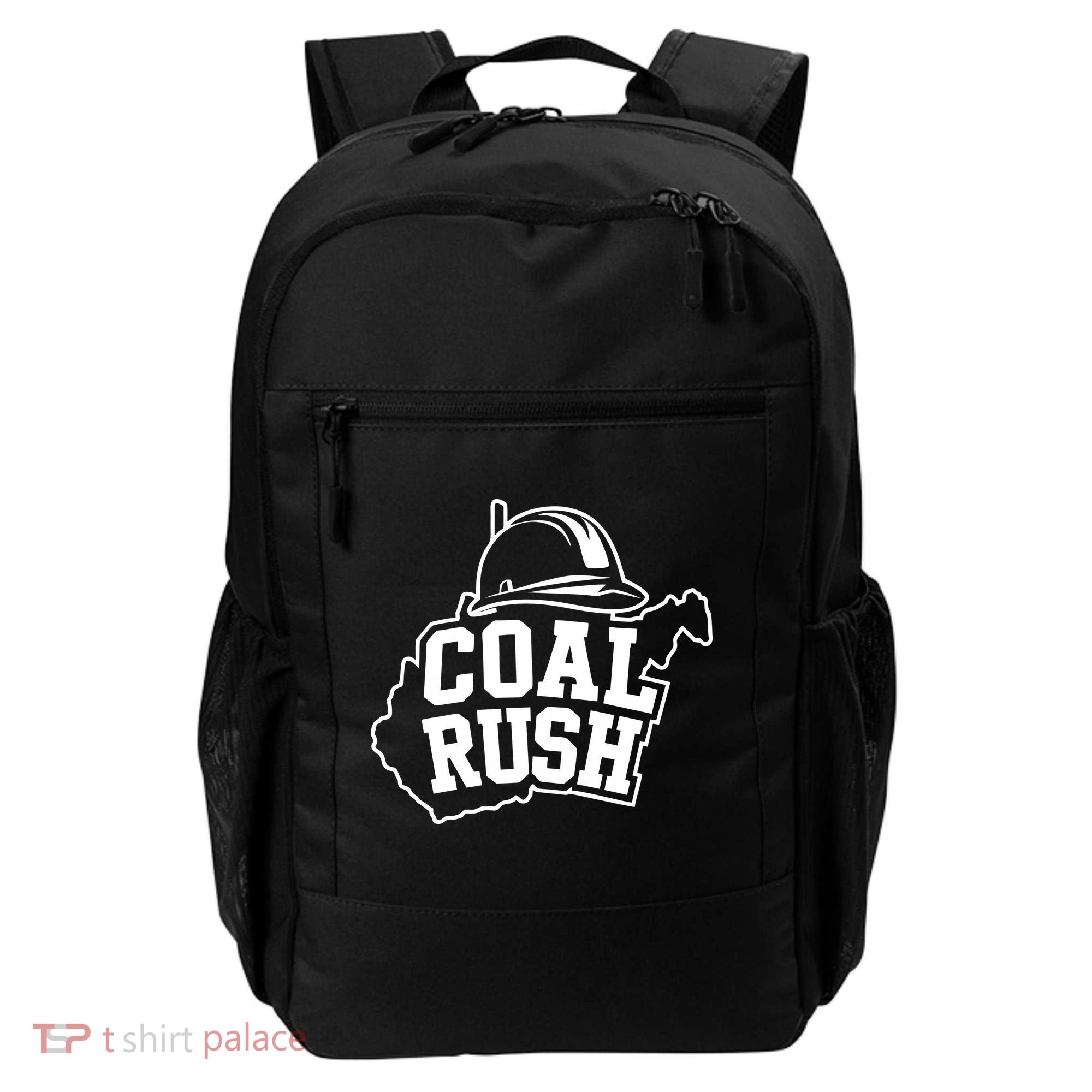 Wv Coal Rush With State And Miner Hard Hat Backpack