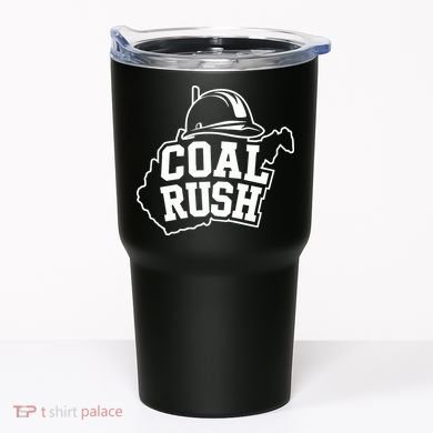 Wv Coal Rush With State And Miner Hard Hat Tumbler