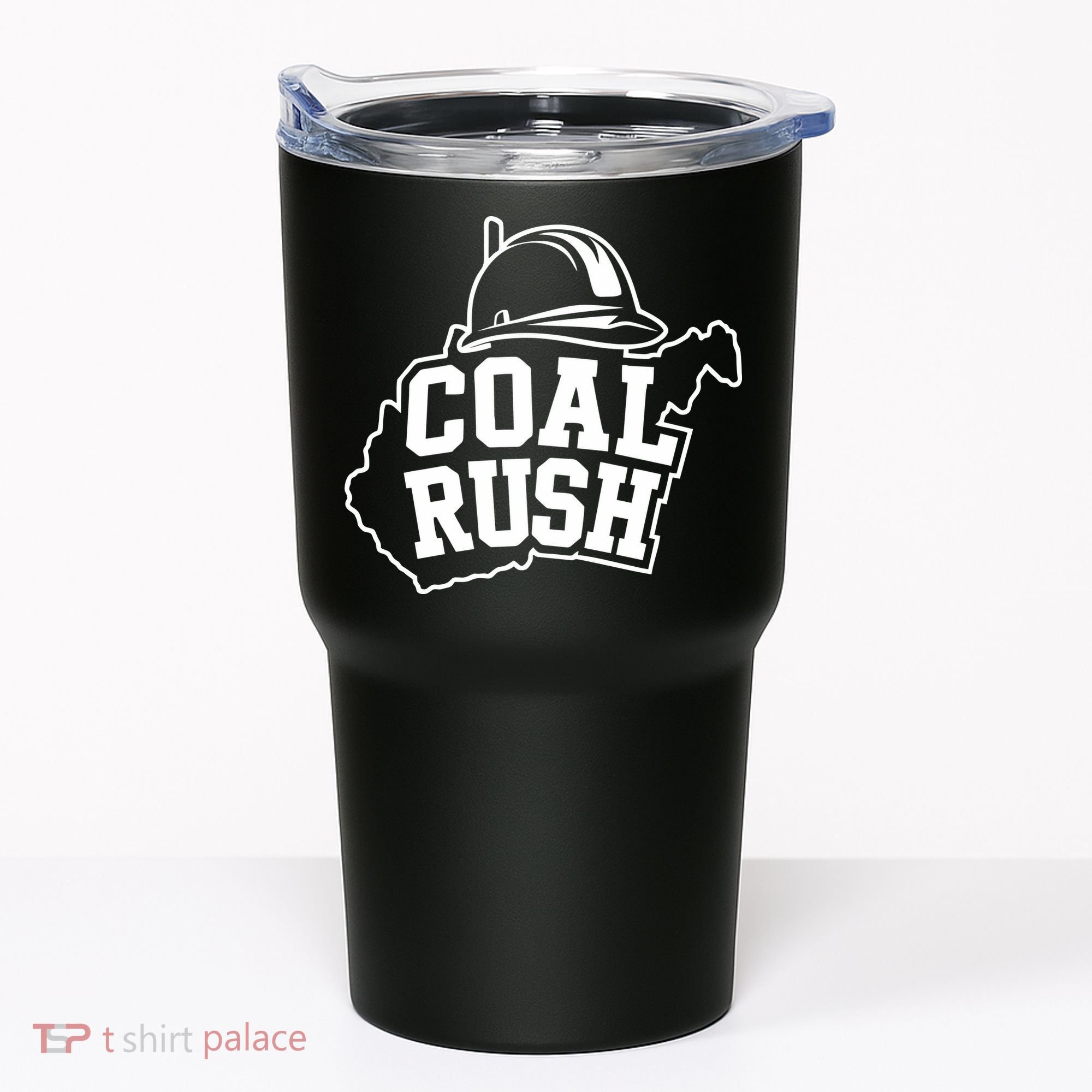 Wv Coal Rush With State And Miner Hard Hat Tumbler