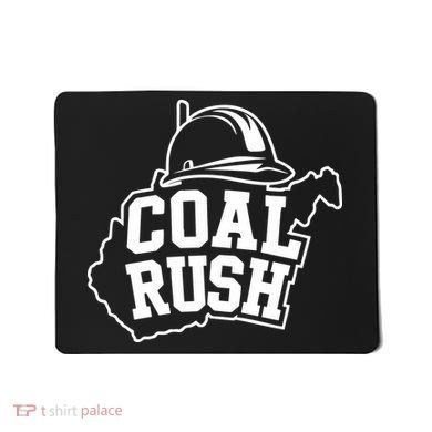 Wv Coal Rush With State And Miner Hard Hat Mousepad