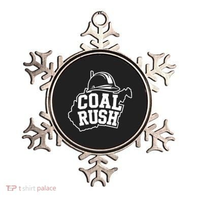 Wv Coal Rush With State And Miner Hard Hat Ornament
