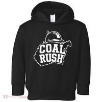 Wv Coal Rush With State And Miner Hard Hat Toddler Hoodie thumb 0