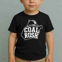 Wv Coal Rush With State And Miner Hard Hat Toddler T-Shirt thumb 2