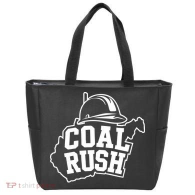 Wv Coal Rush With State And Miner Hard Hat Tote Bag
