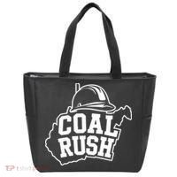 Wv Coal Rush With State And Miner Hard Hat Tote Bag thumb 0