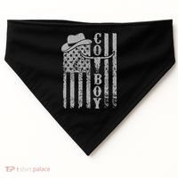 Western Country Rodeo Southern American Flag USA-Made Doggie Bandana thumb 0