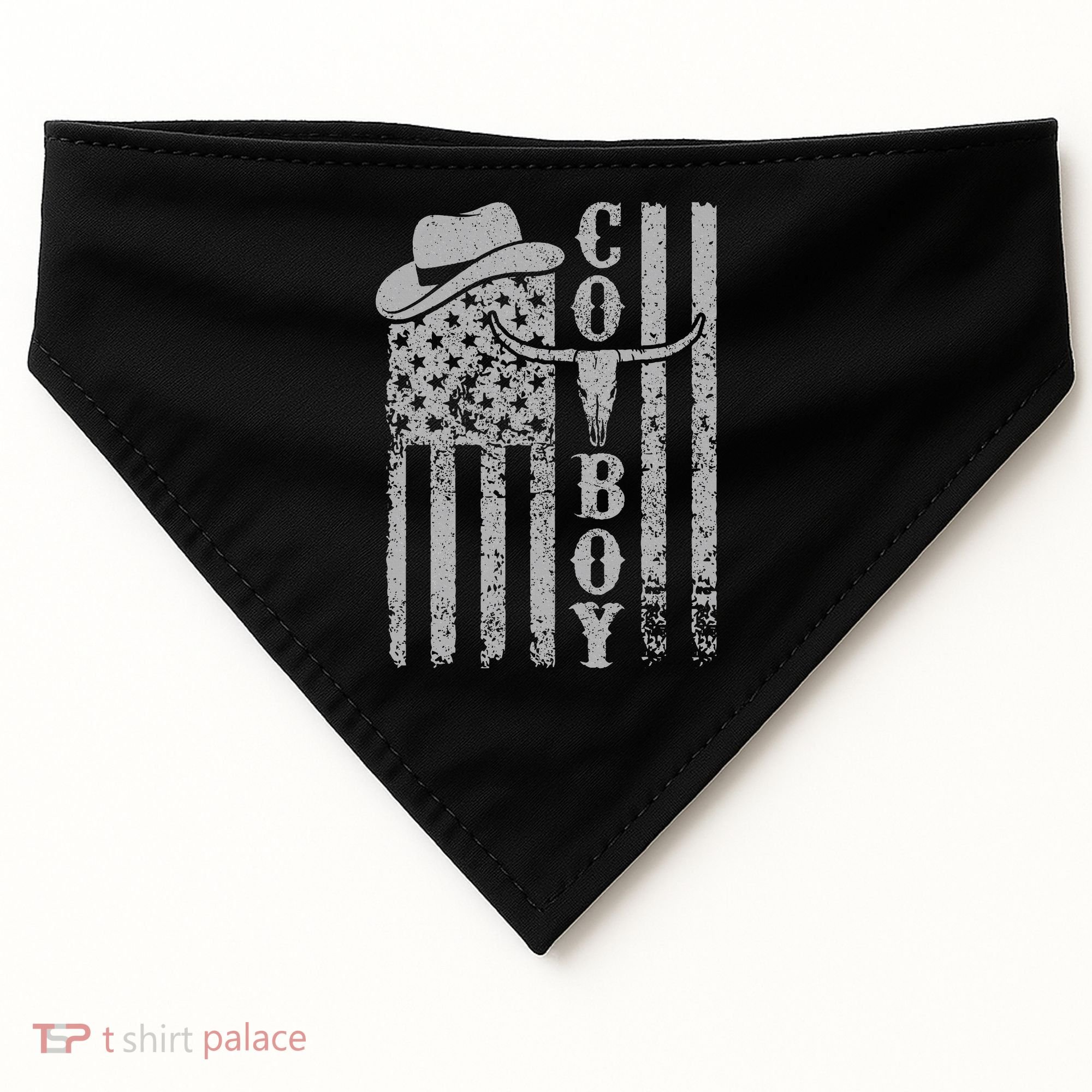 Western Country Rodeo Southern American Flag USA-Made Doggie Bandana