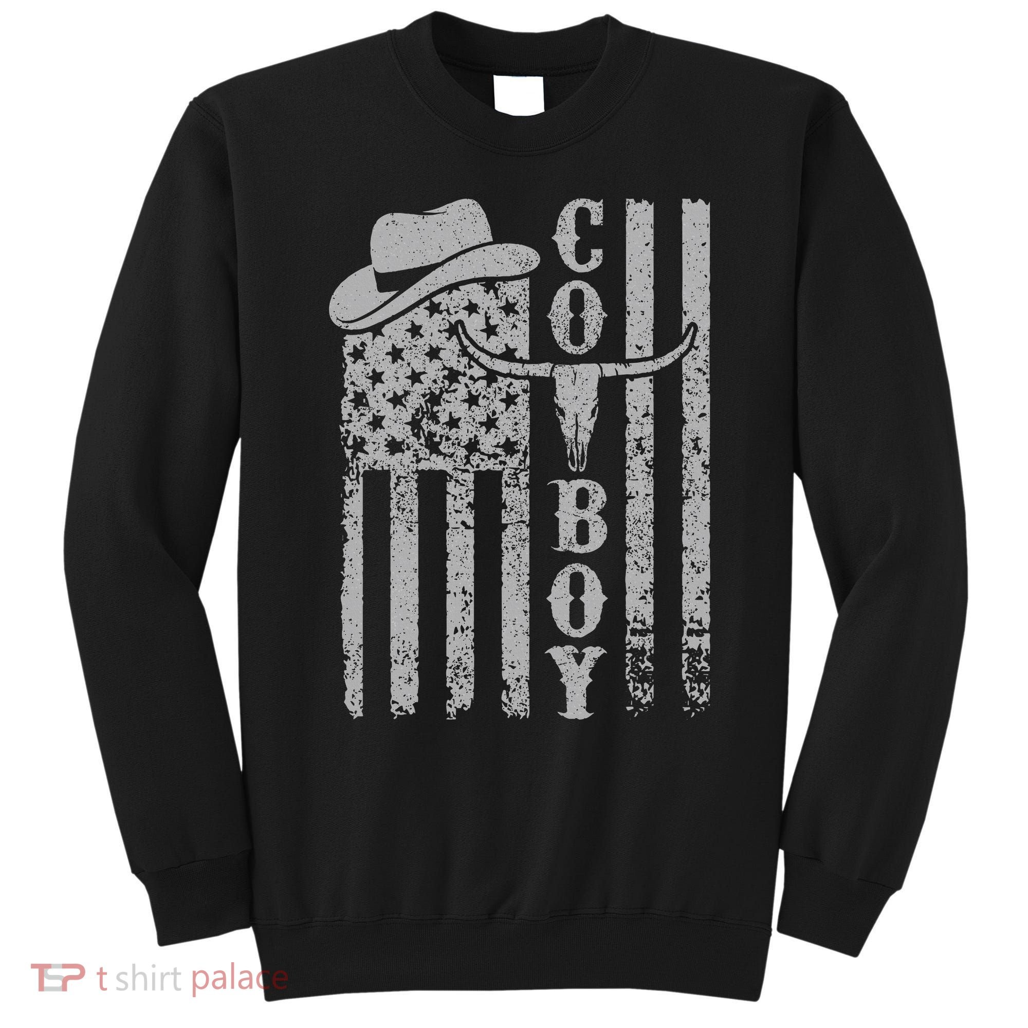 Western Country Rodeo Southern American Flag Sweatshirt