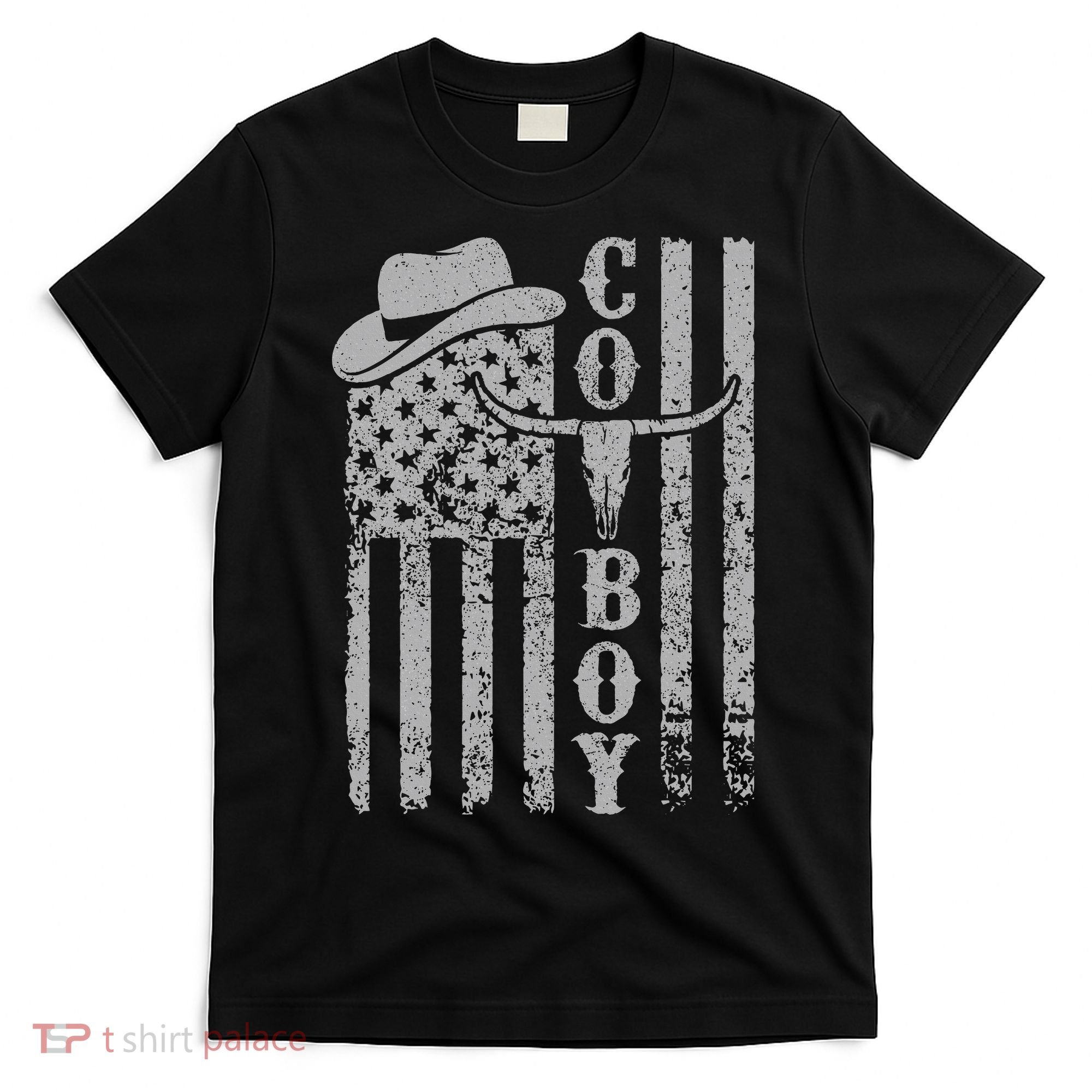 Western Country Rodeo Southern American Flag T-Shirt