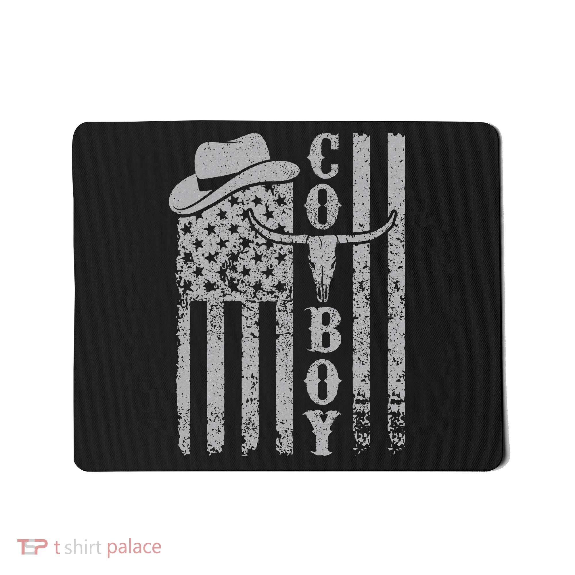 Western Country Rodeo Southern American Flag Mousepad