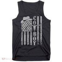 Western Country Rodeo Southern American Flag Tank Top thumb 0