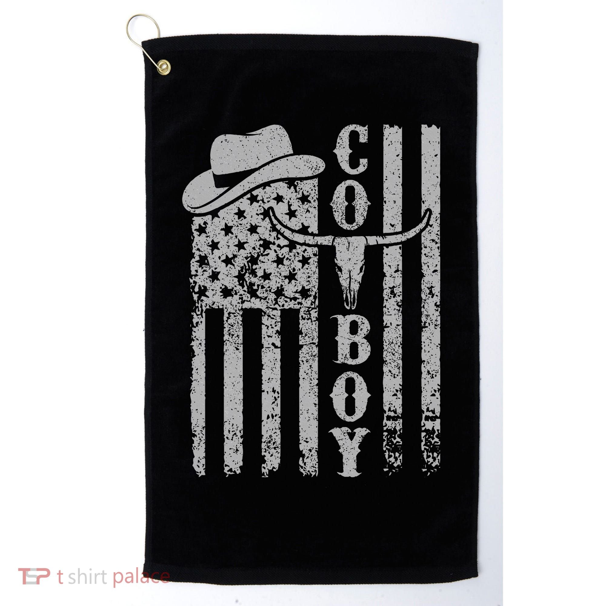 Western Country Rodeo Southern American Flag Golf Towel