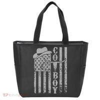 Western Country Rodeo Southern American Flag Tote Bag thumb 0