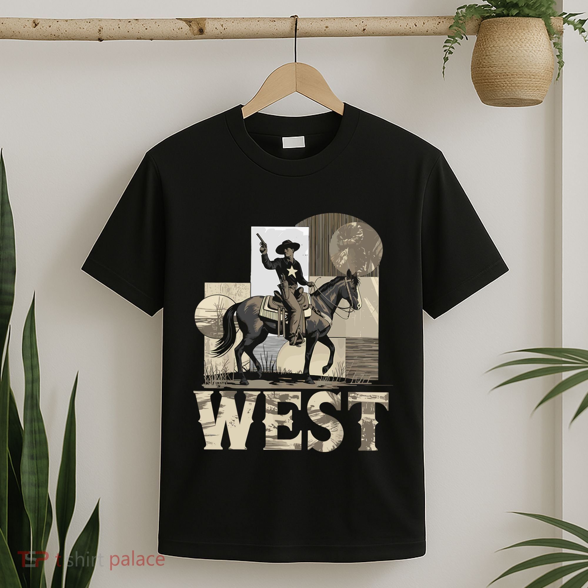 Western Cowboy Rodeo Horse Riding Vintage Retro T-Shirt