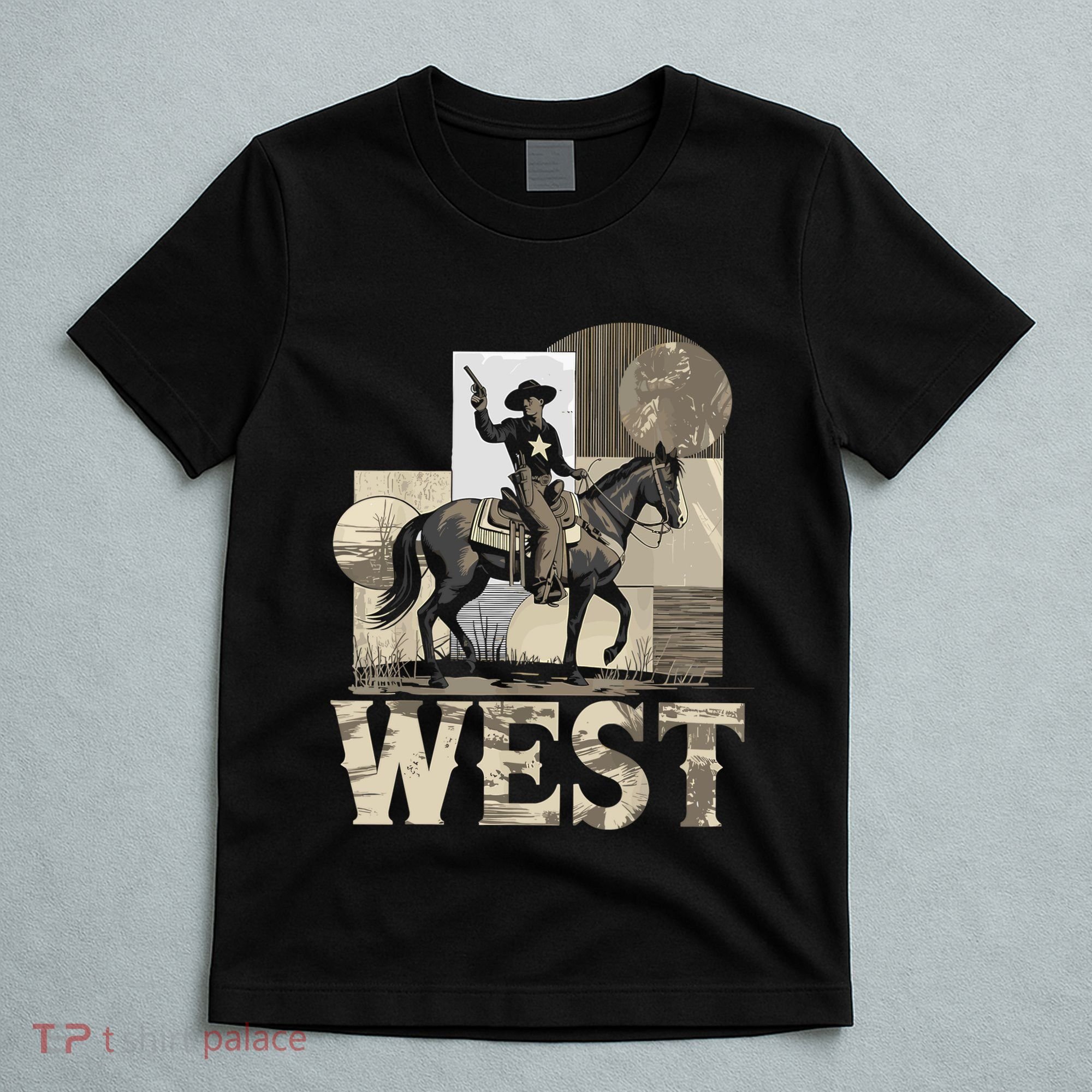 Western Cowboy Rodeo Horse Riding Vintage Retro T-Shirt