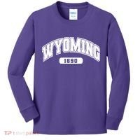 Wyoming Collegiate Style 1890 Kids Long Sleeve Shirt thumb 0