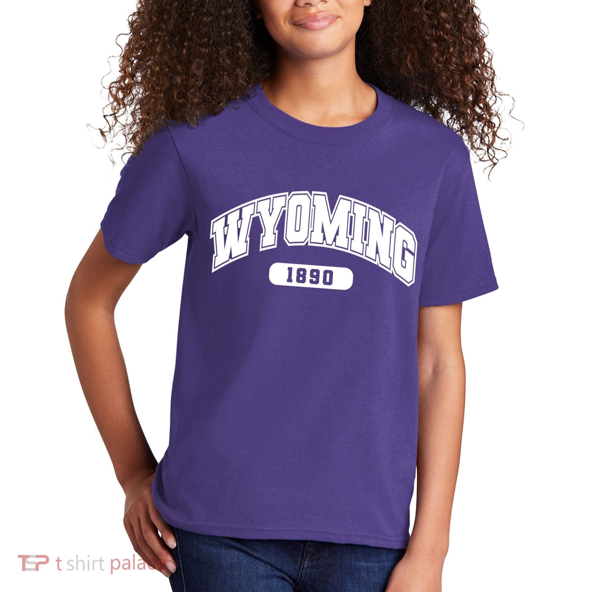 Wyoming Collegiate Style 1890 Kids T-Shirt