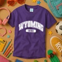 Wyoming Collegiate Style 1890 Kids T-Shirt thumb 3