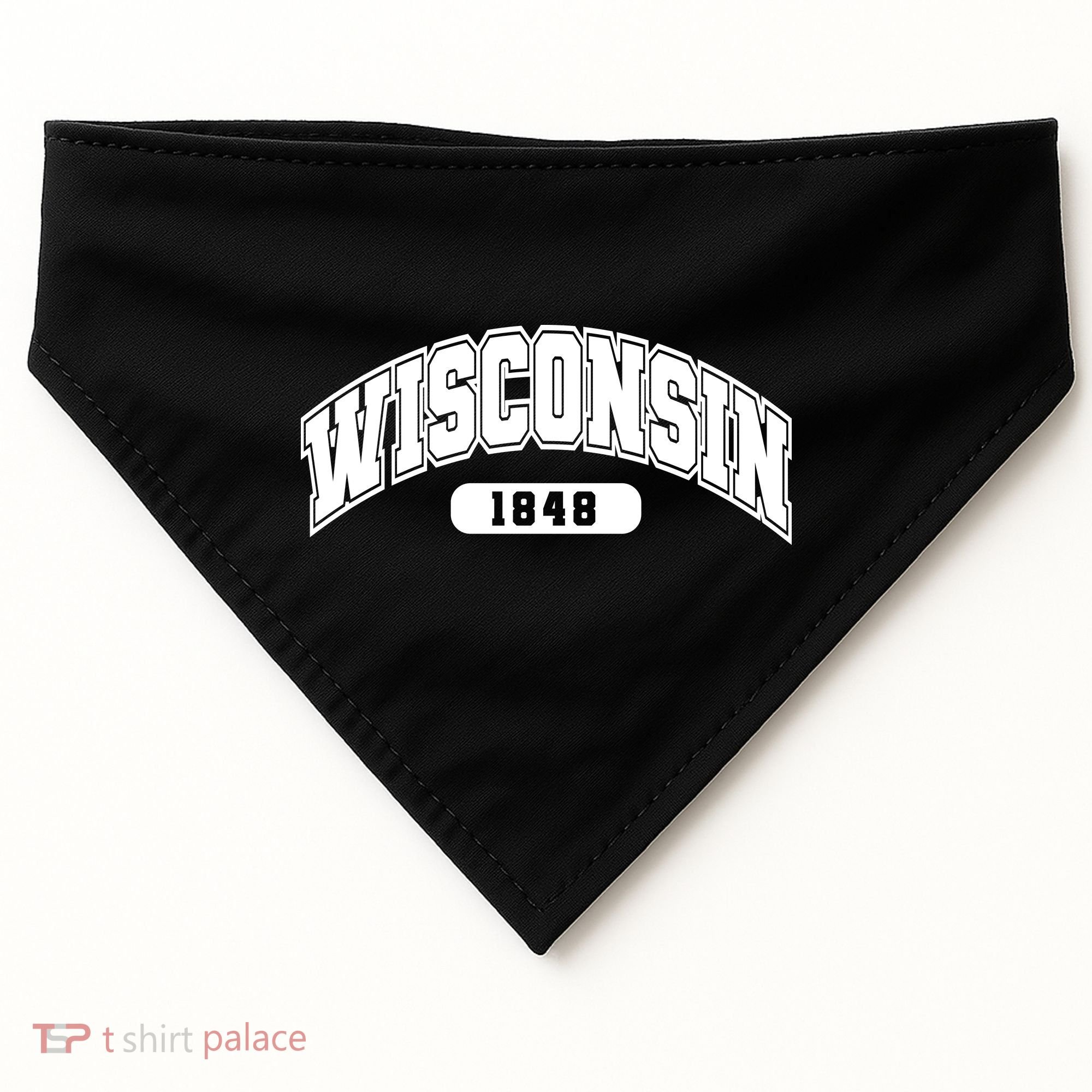 Wisconsin Collegiate Style 1848 USA-Made Doggie Bandana